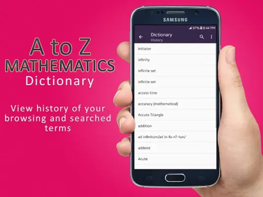 Mathematics Dictionary android App screenshot 1